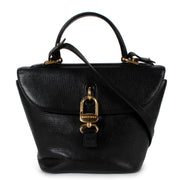 Delvaux Black Vintage Top Handle Shoulder bag