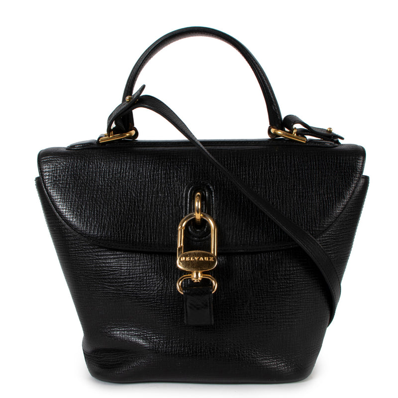 Delvaux Black Vintage Top Handle Shoulder bag