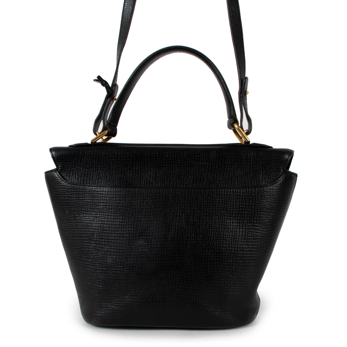 Delvaux Black Vintage Top Handle Magicien Bag