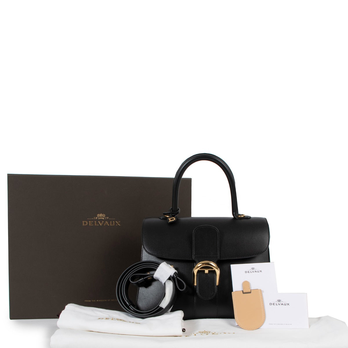 Delvaux Brillant MM Black Box Calf