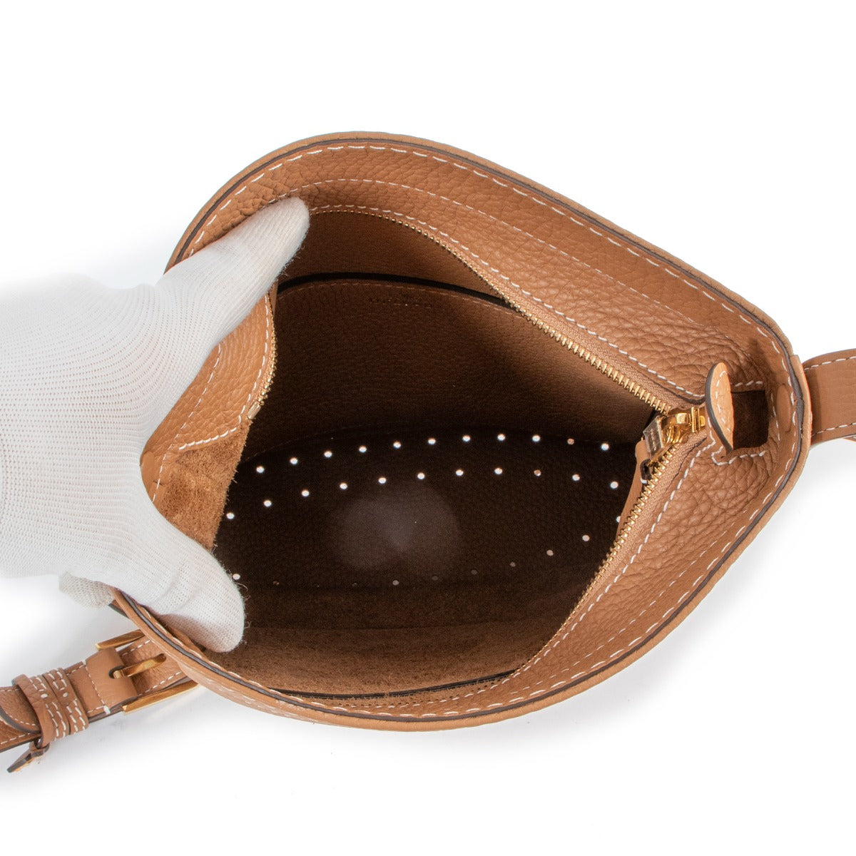 Delvaux Pin Daily Surpiqué Taurillon Soft Vegetal
