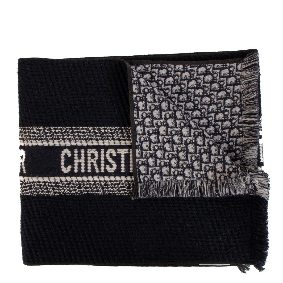 shop 100% authentic second hand Christian Dior Blue Oblique Scarf on Labellov.com