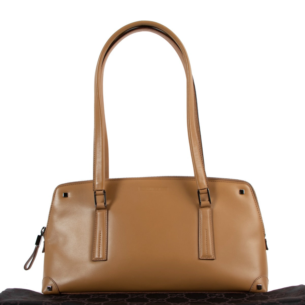 Gucci by Tom Ford Camel Leather Shoulder Bag