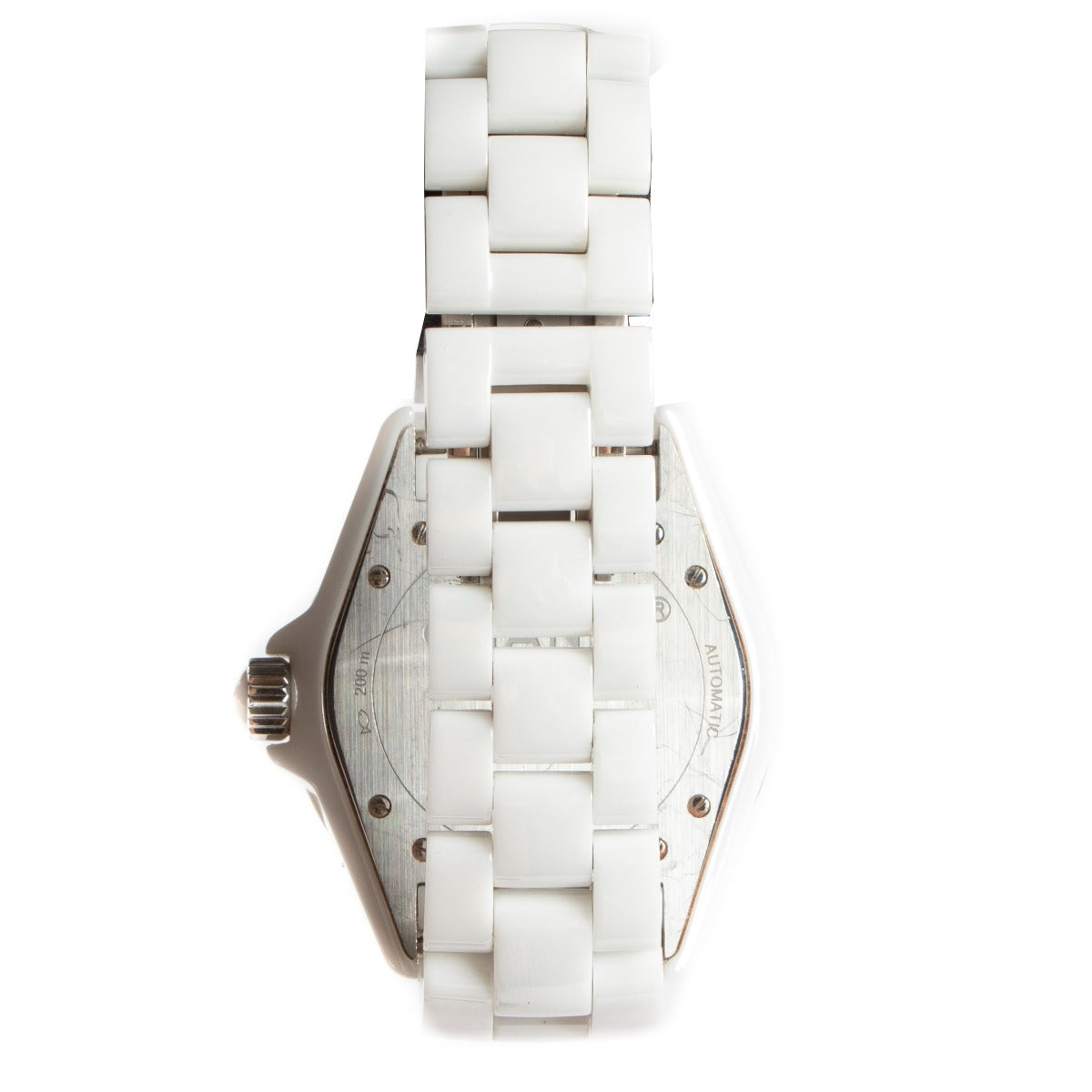 Authentic Second hand Chanel White Ceramic J12 Diamonds 33mm Watch on www.labellov.com