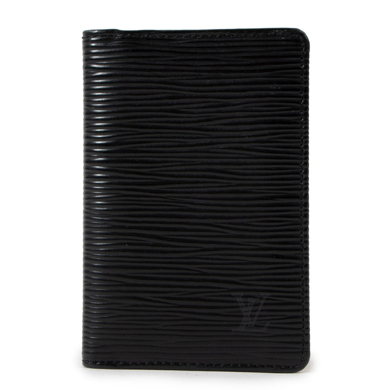 Louis Vuitton Black Epi Leather Card Holder for the best price at Labellov secondhand luxury in Antwerp