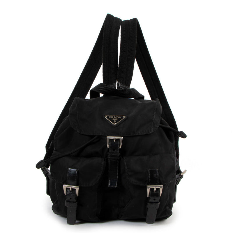 Prada Small Black Nylon Backpack for the best price at Labellov secondhand luxury in Antwerp