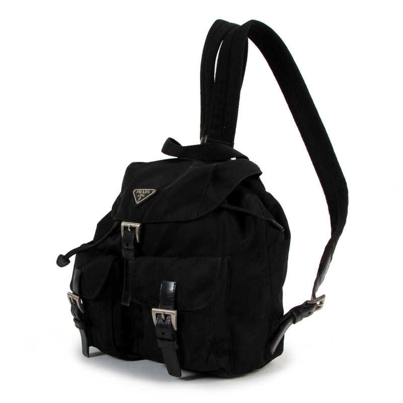 Prada Small Black Nylon Backpack