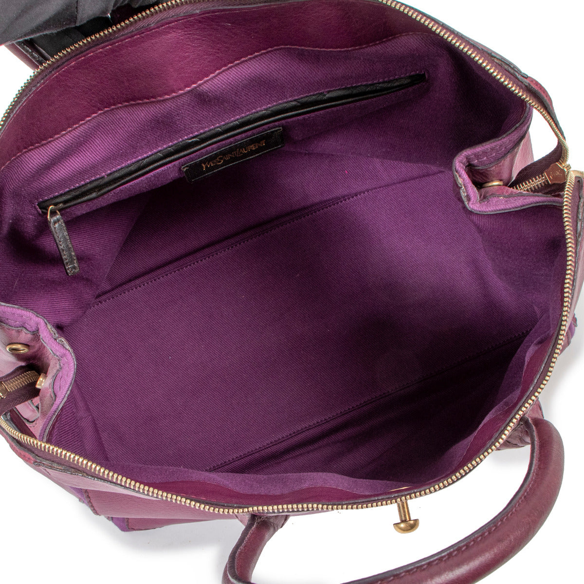Yves Saint Laurent Vintage Muse  Purple Leather Bag