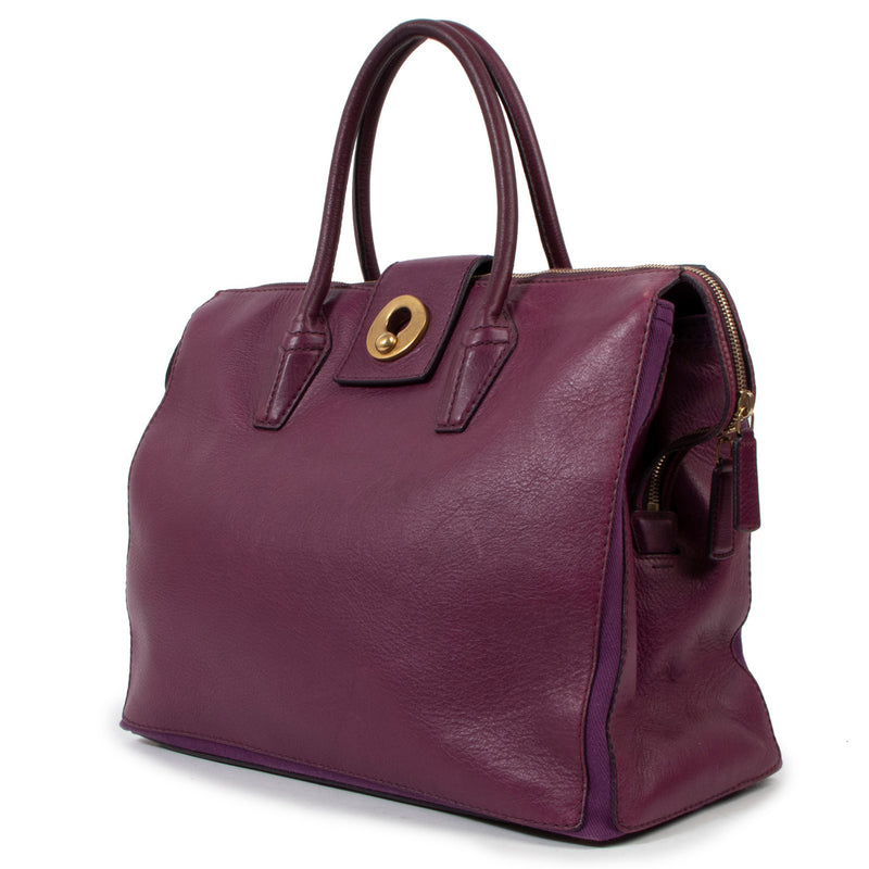 Yves Saint Laurent Vintage Muse Purple Leather Bag for the best price at Labellov preloved and new designer bags online.