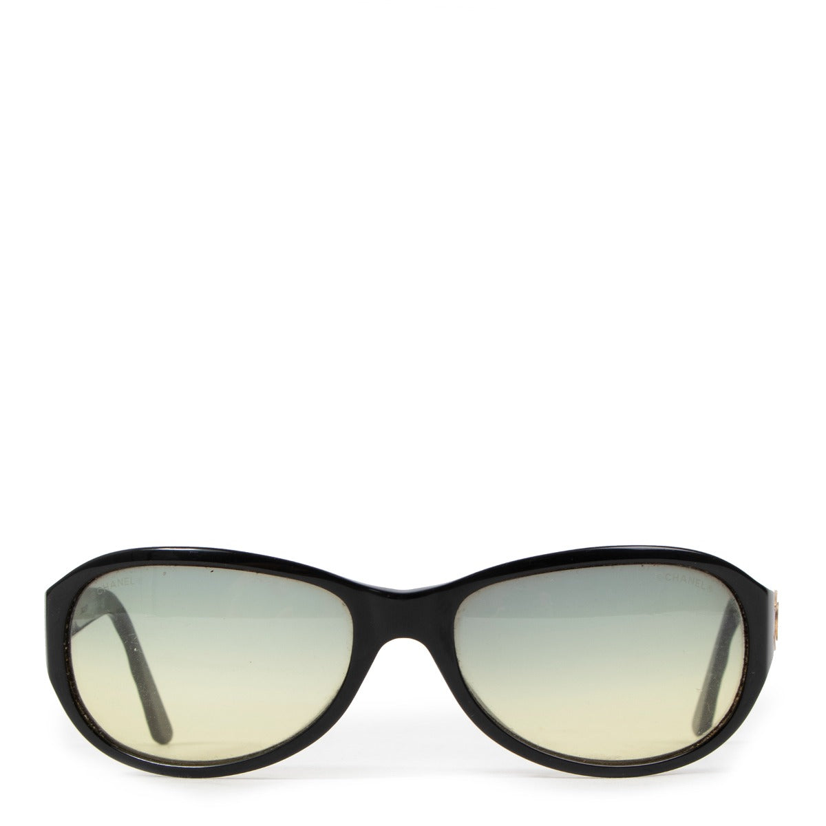Chanel 5051 Black CC Quilting Vintage Sunglasses