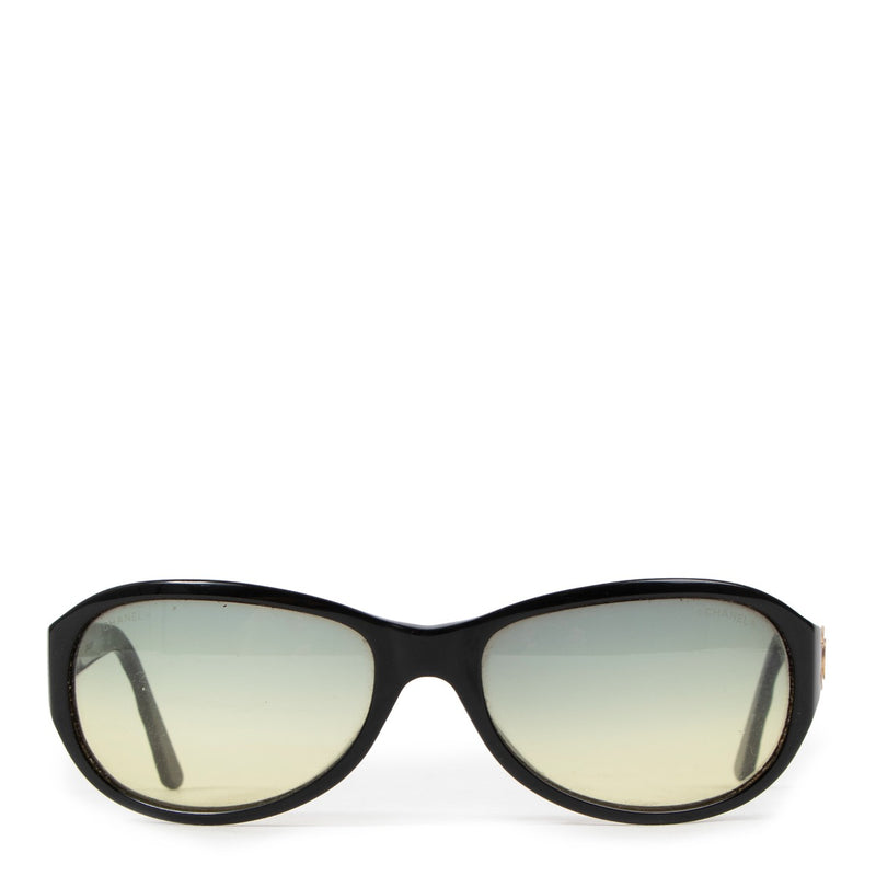 Chanel 5051 Black CC Quilting Vintage Sunglasses