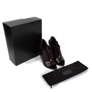 Alexander Wang Burgundy Croc Embossed Wedge Sandals