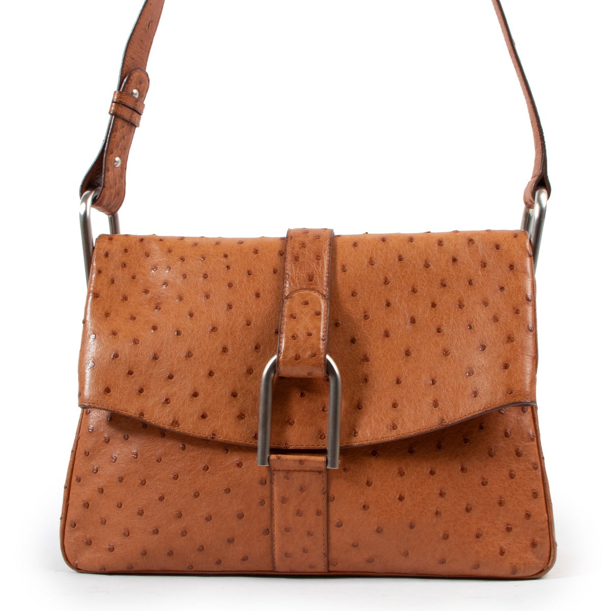 Delvaux Brandy Ostrich Givry Bag