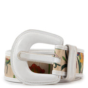 Gucci Multicolor Flora White Belt - size 80