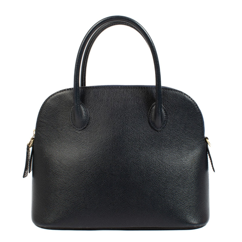 authentic pre loved Celine Dark Blue Grained Leather Dome Top Handle Bag on Labellov.com