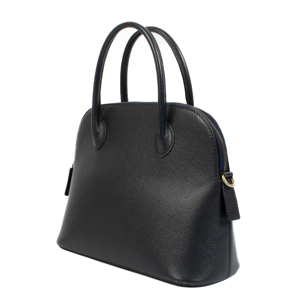 authentic pre loved Celine Dark Blue Grained Leather Dome Top Handle Bag on Labellov.com