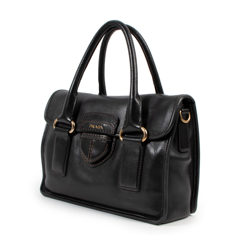 Prada Black City Calf Small Handbag