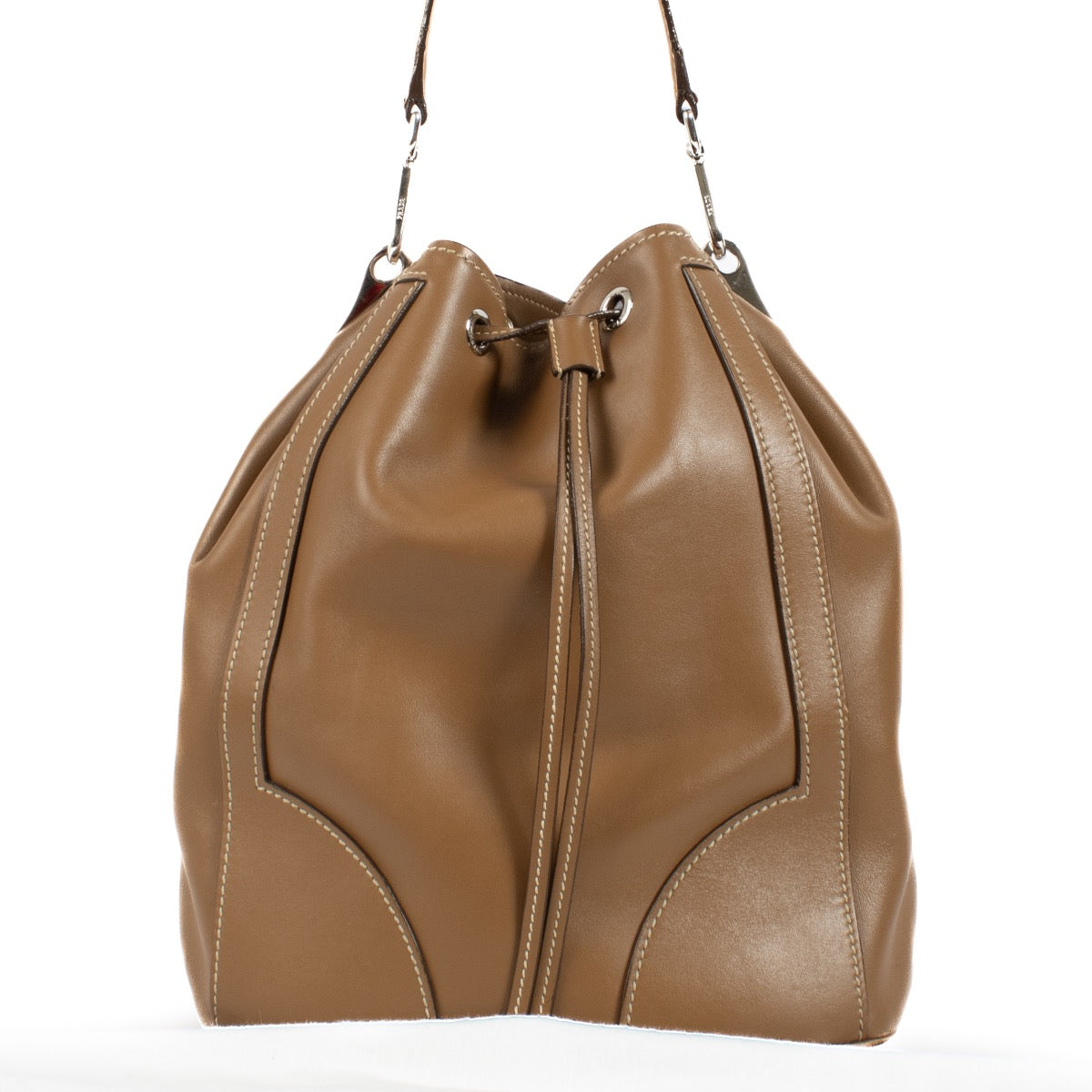 shop 100% authentic second hand Prada Brown Leather Bucket Bag on Labellov.com
