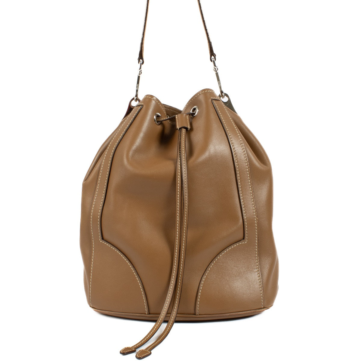 shop 100% authentic second hand Prada Brown Leather Bucket Bag on Labellov.com