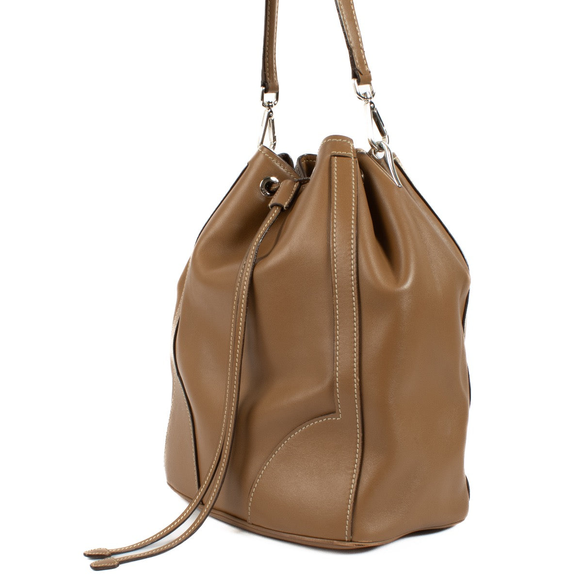 shop 100% authentic second hand Prada Brown Leather Bucket Bag on Labellov.com