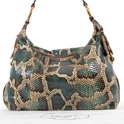 Prada Pitone Azzurro Python Hobo Bag
