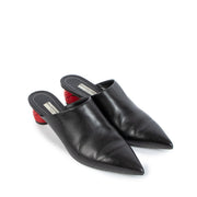 Balenciaga Rope Heel Black Leather Mules