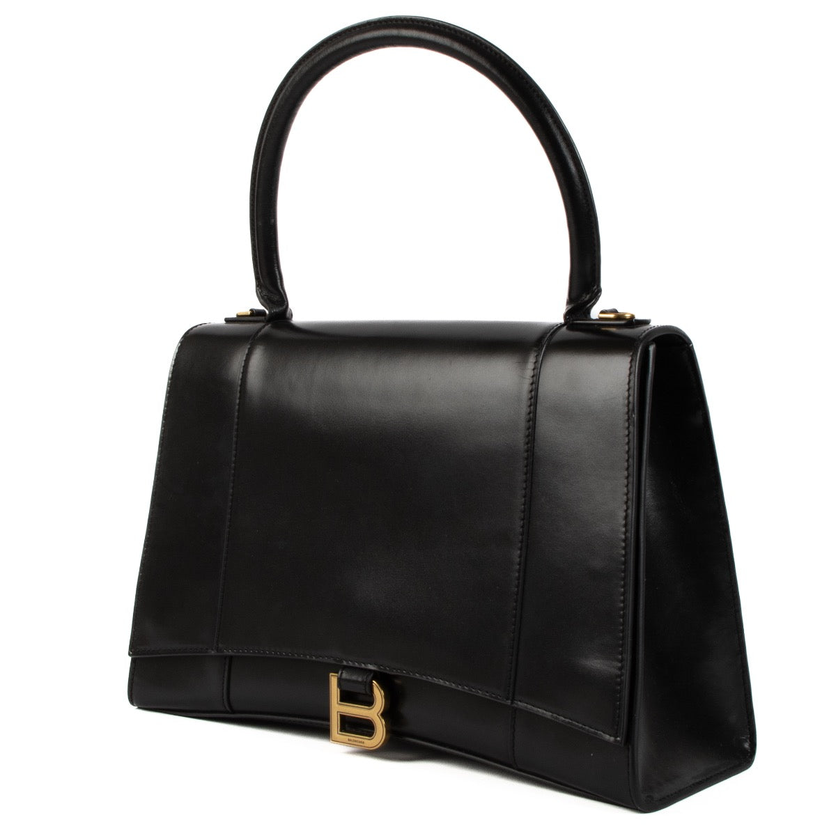 Shop safe online at Labellov in Antwerp, Brussels and Knokke this 100% authentic second hand Balenciaga Black Medium Hourglass Top Handle + Strap