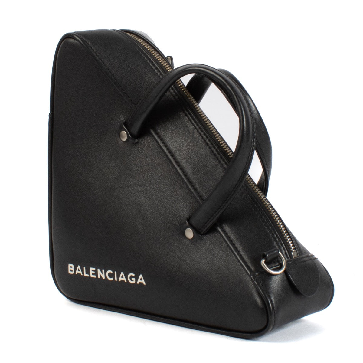 shop 100% authentic second hand Balenciaga Black Leather Triangle Bag on Labellov.com