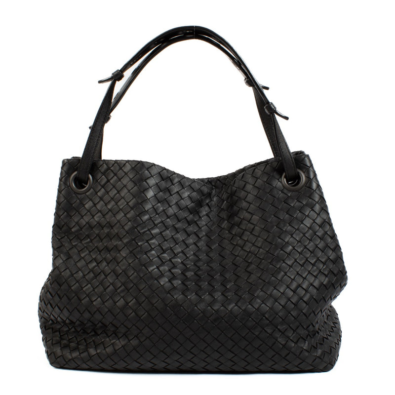shop 100% authentic second hand Bottega Veneta Black Intrecciato Hobo Bag on Labellov.com