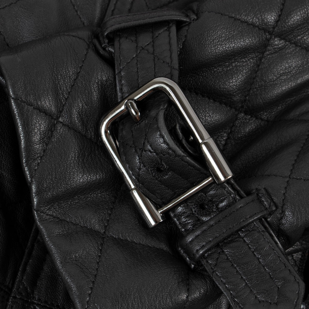Burberry London Black Quilted Leather Trench Coat - Size FR38