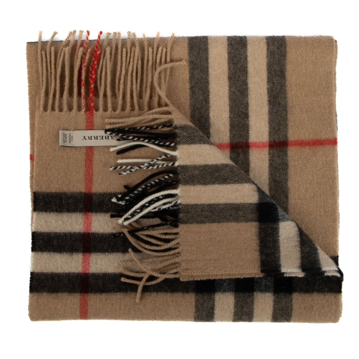 Shop safe online at Labellov in Antwerp, Brussels and Knokke this 100% authentic second hand Burberry Beige Wool/Cashmere Check Scarf