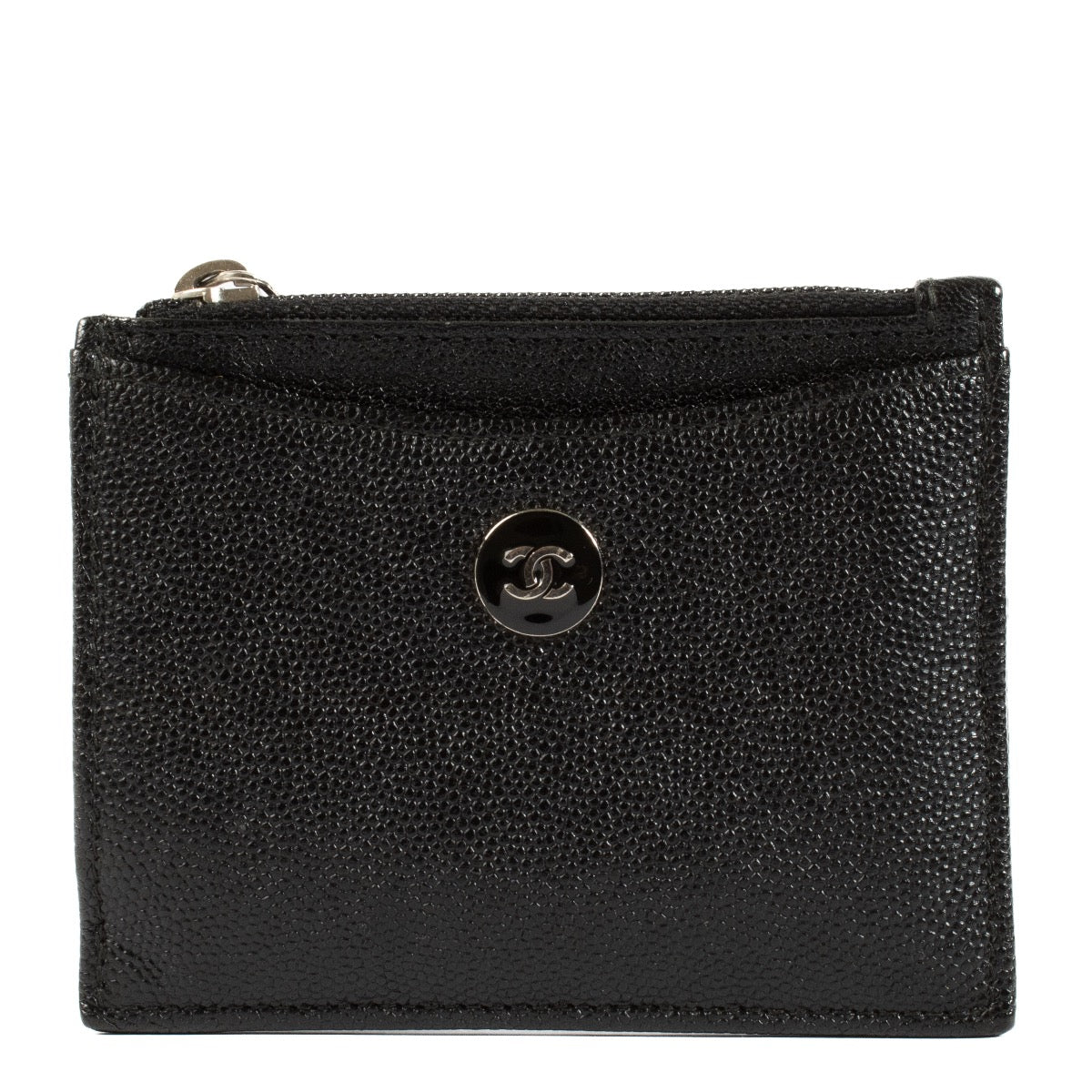 Authentic second hand Chanel Black Caviar Card Holder Wallet on Labellov.com