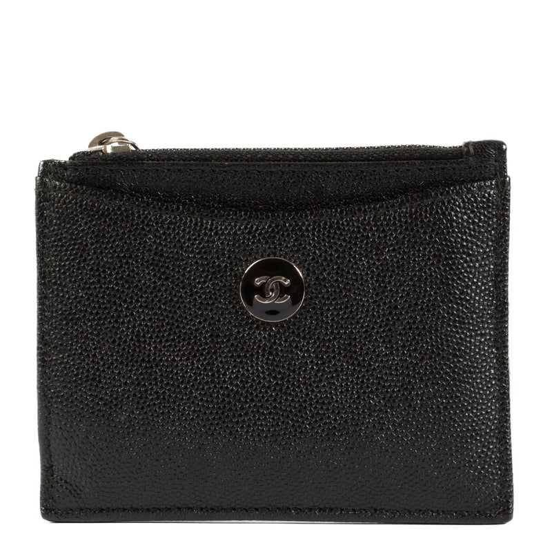Authentic second hand Chanel Black Caviar Card Holder Wallet on Labellov.com