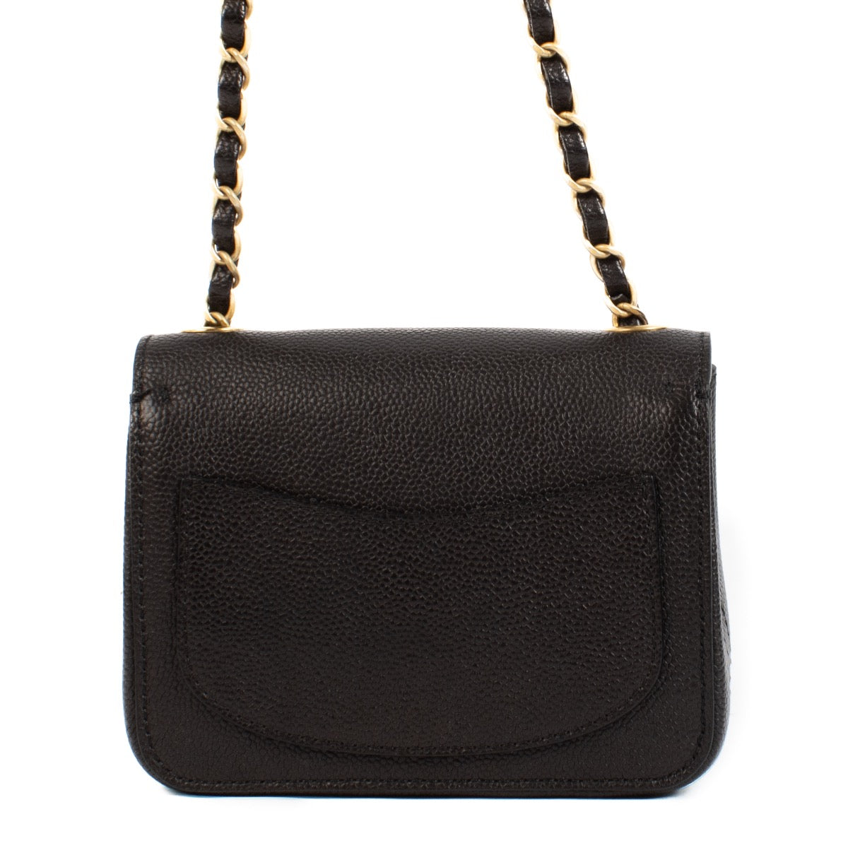 shop 100% authentic second hand Chanel Black Caviar Mini Square Classic Flap Bag on Labellov.com