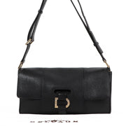 Delvaux Black Le Colette MM Café Leather Shoulder Bag