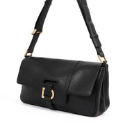 Buy an authentic Delvaux Black Le Colette MM Café Leather Shoulder Bag in good condition at Labellov in Antwerp