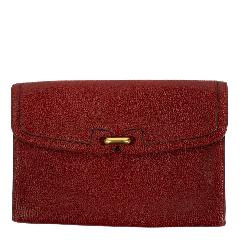 shop 100% authentic second hand Delvaux Red Clutch on Labellov.com