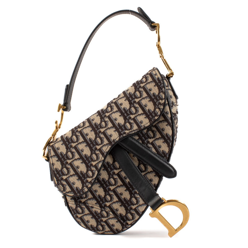 shop 100% authentic second hand Christian Dior Blue Oblique Mini Saddle Bag on Labellov.com