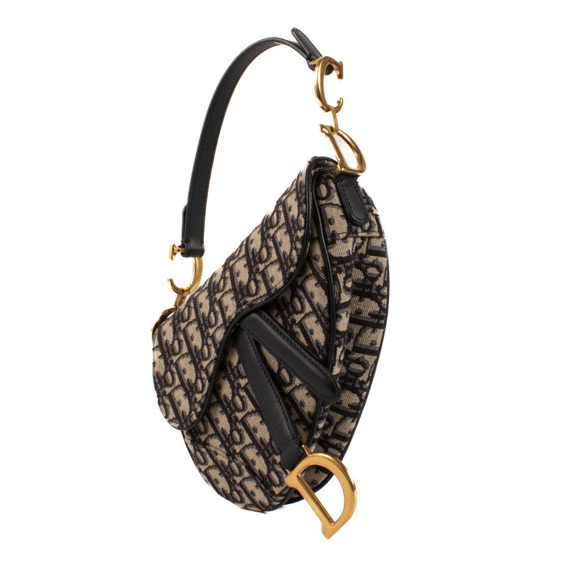 shop 100% authentic second hand Christian Dior Blue Oblique Mini Saddle Bag on Labellov.com