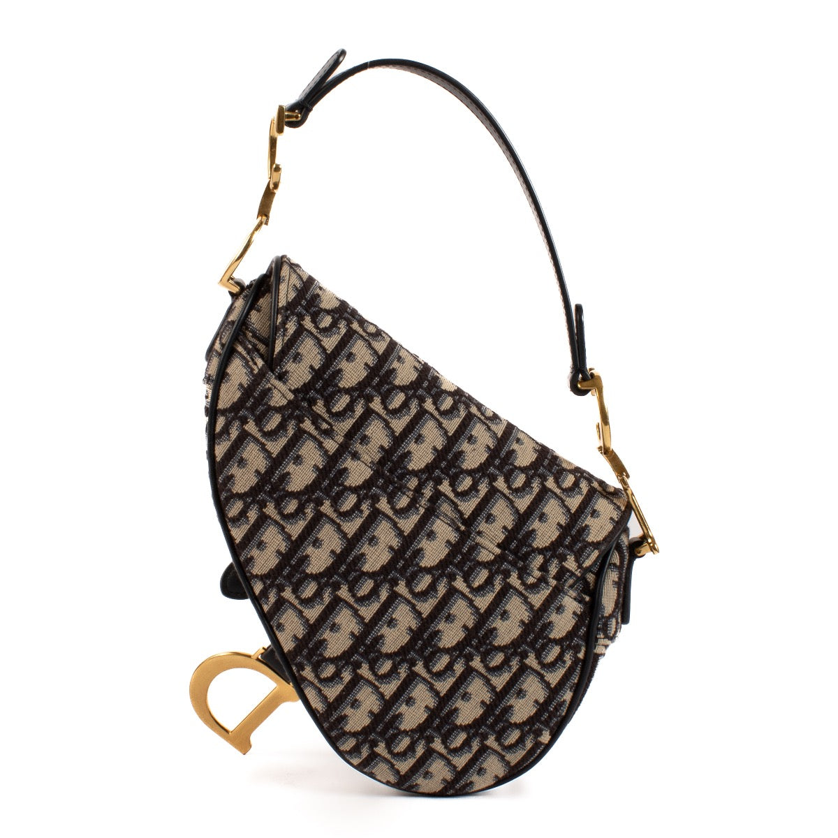 shop 100% authentic second hand Christian Dior Blue Oblique Mini Saddle Bag on Labellov.com