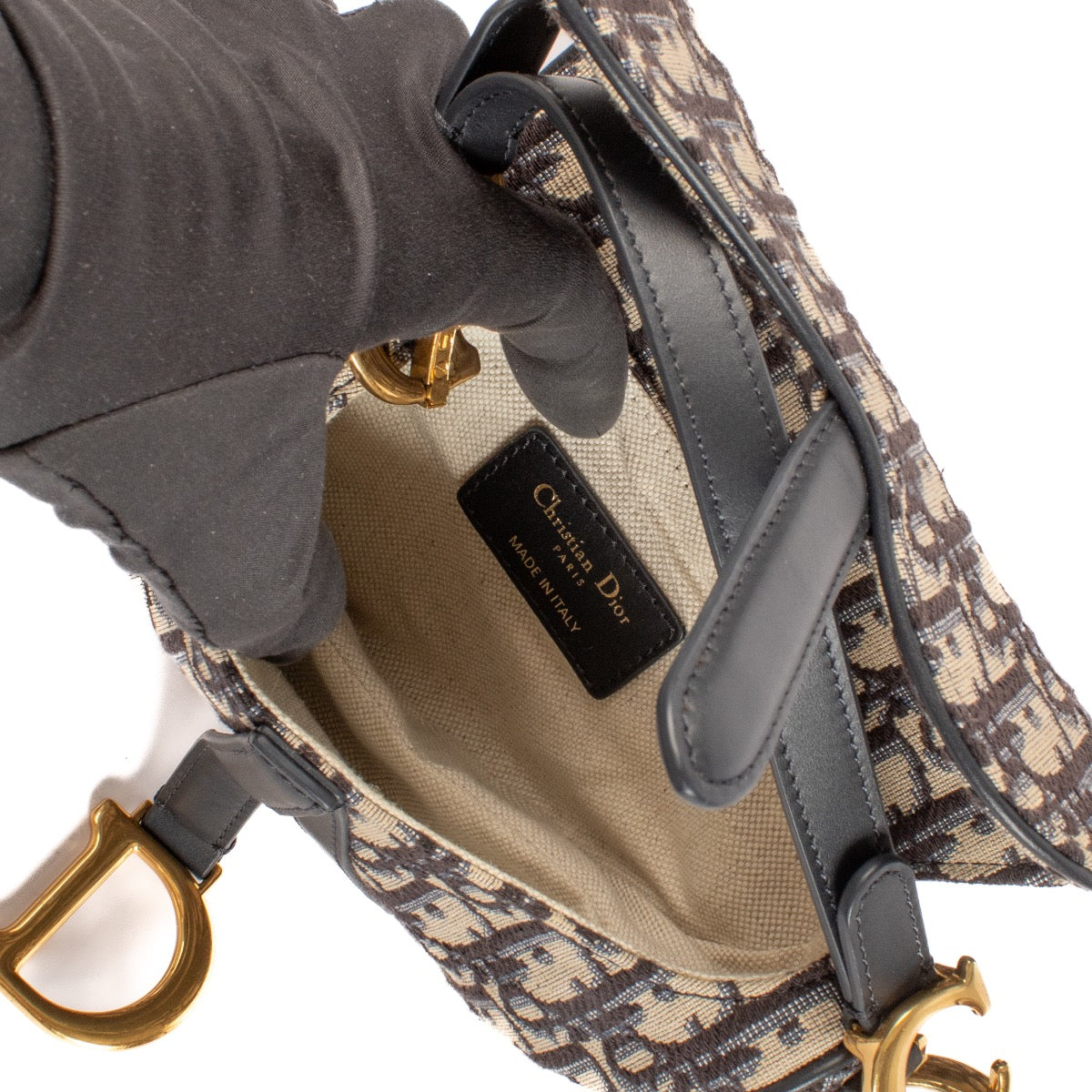 shop 100% authentic second hand Christian Dior Blue Oblique Mini Saddle Bag on Labellov.com
