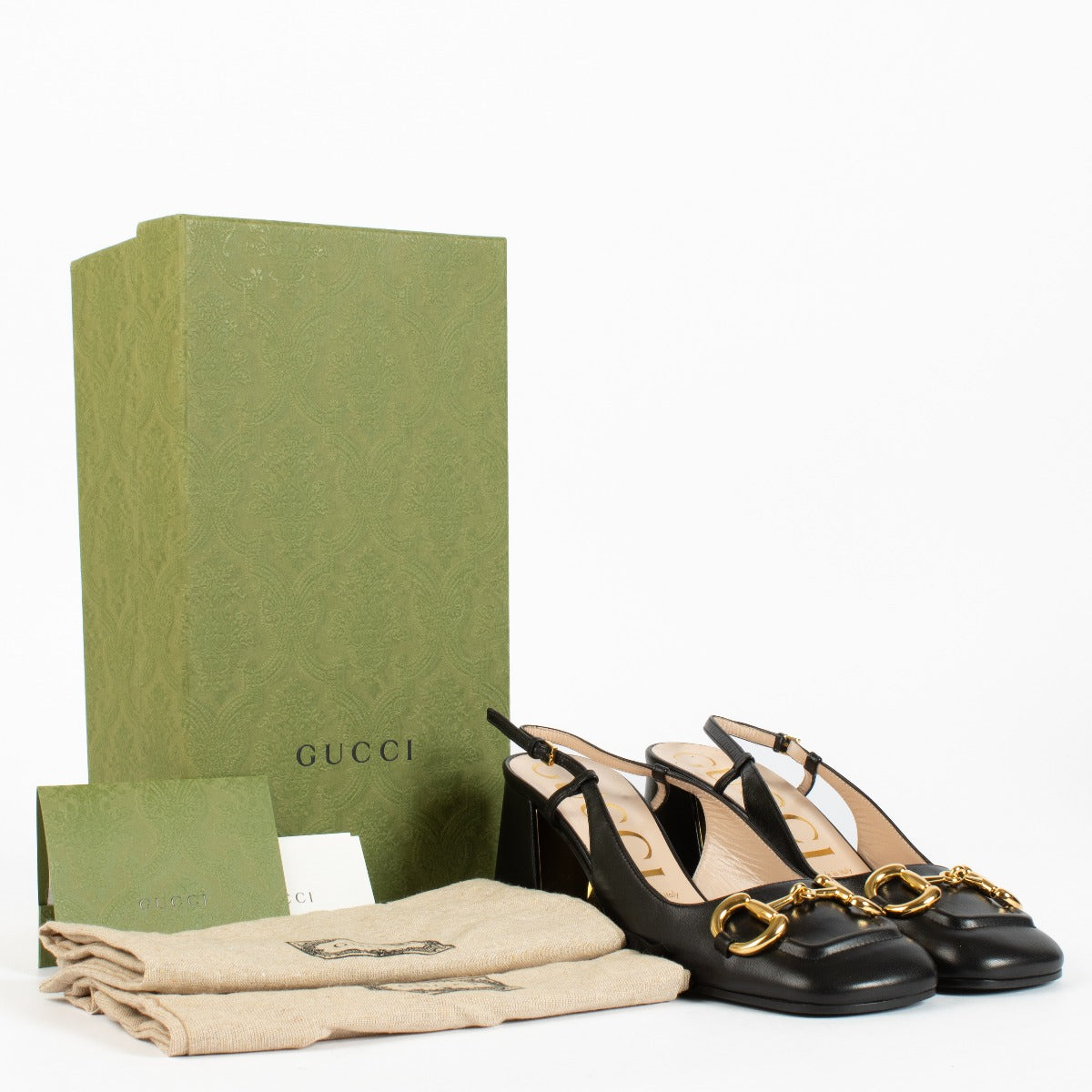 Authentic pre-loved Gucci Black Horsebit Pumps — Size 37.5 on Labellov.com