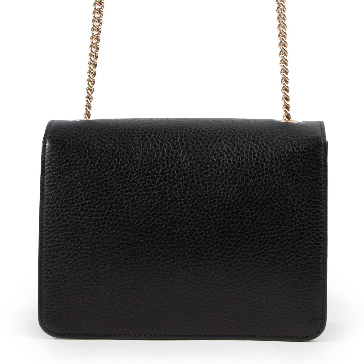 Gucci Interlocking G Black Leather Crossbody Bag