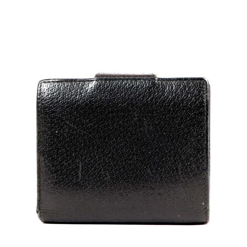 Gucci Zwart Leren Vintage Portemonnee