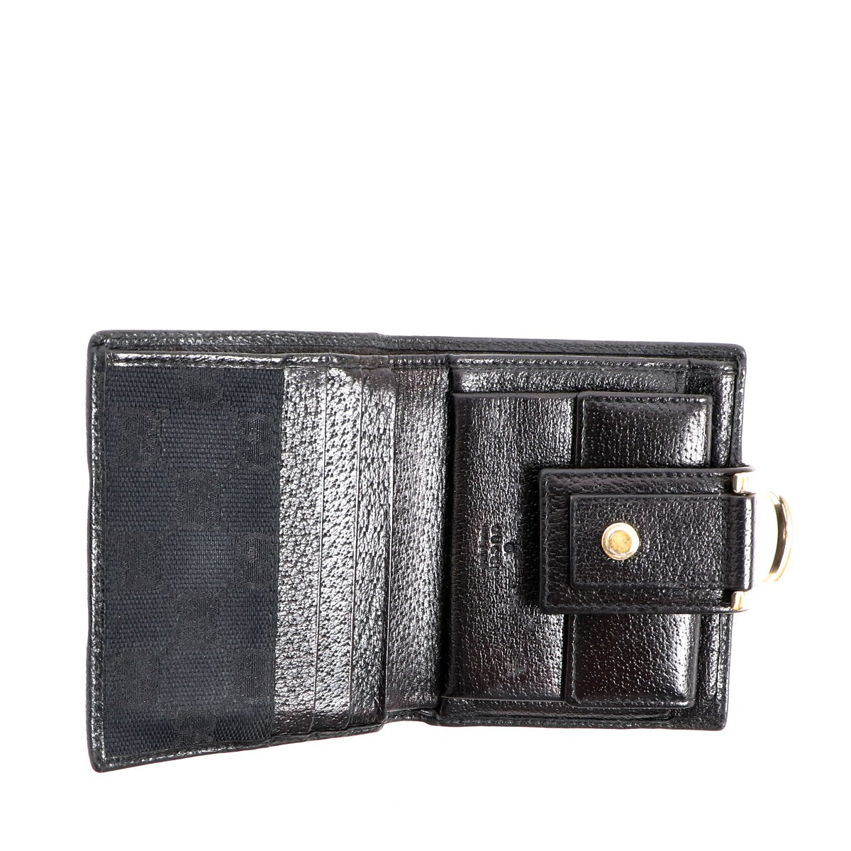 Portefeuille vintage Gucci en cuir noir
