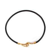 Hermès Black Jumbo H Necklace/Double Tour Bracelet