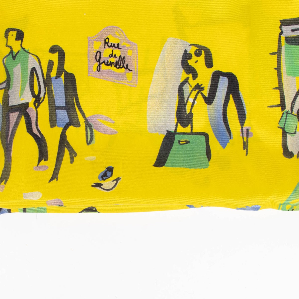 Shop this 100% authentic Hermès Yellow Rendez-Vous Rive Gauche Silk Carré 70 Scarf at Labellov.com