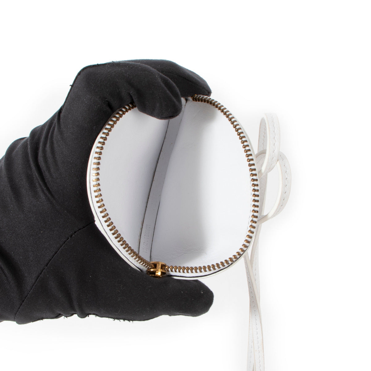 Jacquemus Witte Mini Le Pitchou Kettingtas