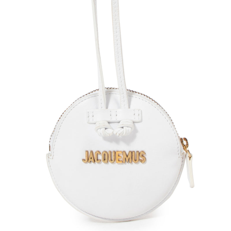 Jacquemus White Mini Le Pitchou Necklace Bag