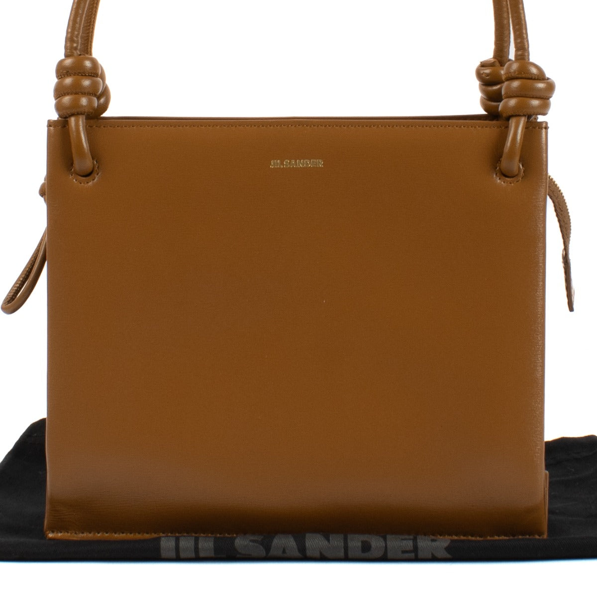 shop 100% authentic second hand Jil Sander Camel Knot Detail Leather Tote bag on Labellov.com
